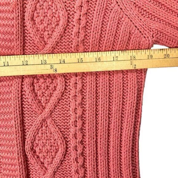 Ann Taylor Loft Studio Cardigan Sweater Womens Small Pink Granny Core Open Knit - Picture 11 of 16
